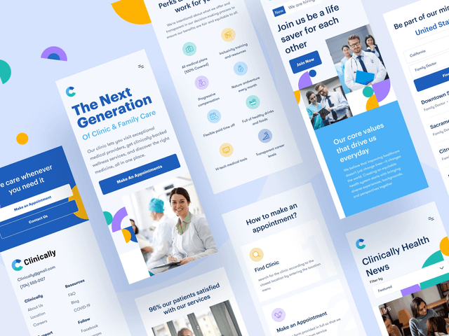 Clinically - clinic & health care website